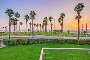 Santa Monica Beach View Sunset